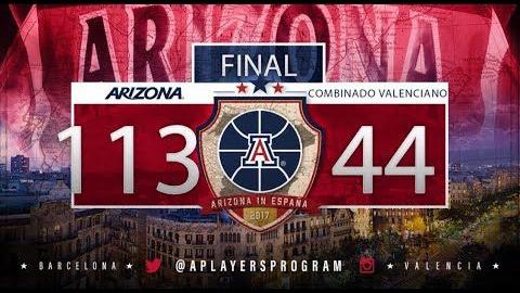 Highlights: Arizona Opens Spain Tour With 113-44 Route